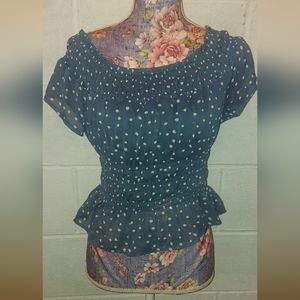 Francesca's NWT Navy Blue Smock XS